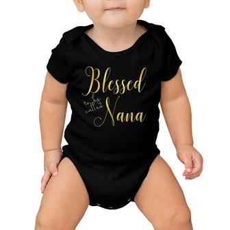 Blessed To Be Called Nana Grandma's Mothers Christmas Baby Onesie | Mazezy