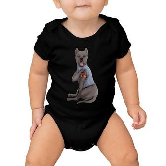 Cane Corso I Love Mom Tattoo Dog Funny Mother's Day Gift Baby Onesie | Mazezy