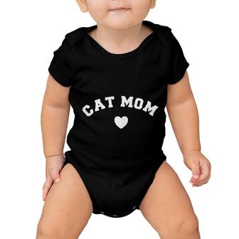 Cat Mom Heart Paw Lover Lady Baby Onesie | Mazezy