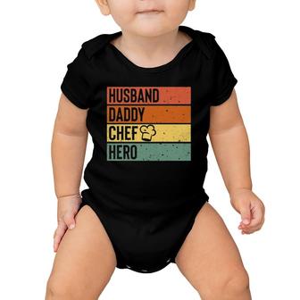 Chef Cook Dad Husband Daddy Hero Father's Day Gift Tee Baby Onesie | Mazezy