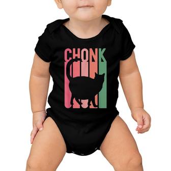 Chonk Fat Cat Mom Girl Retro Christmas Oh Lawd He Coming Her Baby Onesie | Mazezy