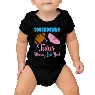 Cute Touchdowns Or Tutus Gender Reveal Party Idea For Mom Baby Onesie | Mazezy