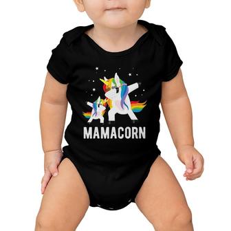 Dabbing Mamacorn Funny Unicorn Lover Tee For Mom And Kid Baby Onesie | Mazezy