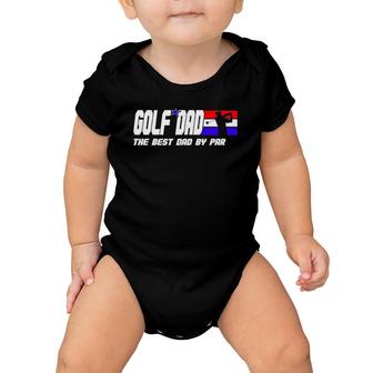 Dad Golf Men Father's Day Golf Gifts Best Dad By Par Baby Onesie | Mazezy