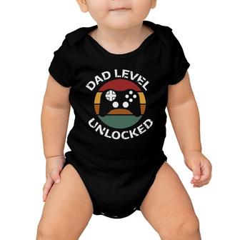 Dad Level Unlocked With Games Controler Fathers Day For Dad Baby Onesie | Mazezy