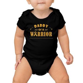 Daddy Of A Warrior, Childhood Cancer Awareness S Baby Onesie | Mazezy
