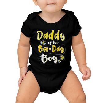 Daddy Of The Bee Day Boy Hive Party Matching Birthday Baby Onesie | Mazezy