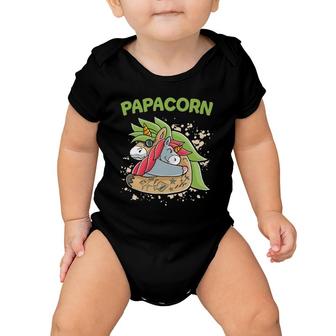 Daddycorn Dadacorn Papacorn Dadacorn Unicorn Dad Daddy Papa Baby Onesie | Mazezy