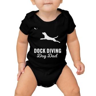 Dog Jumping Swimming Design Dock Diving Dog Dad Baby Onesie | Mazezy