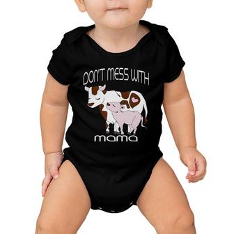 Don't Mess With Mama Cute Cow Baby Onesie | Mazezy