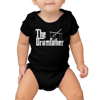 Drummer Humor The Drumfather Funny Drum Kit Baby Onesie | Mazezy