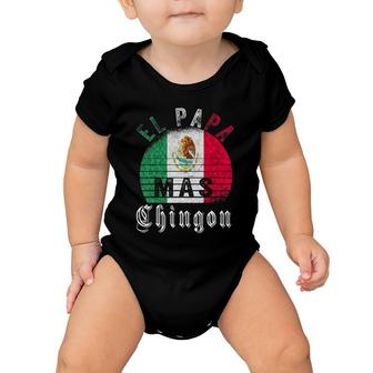 El Papa Mas Chingon Funny Mexican Father's Day Gift Baby Onesie | Mazezy