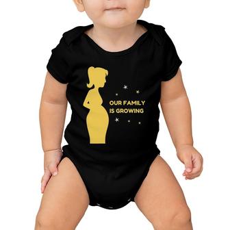 Family Is Growing Mom Baby Pregnant Mom Or Sister Baby Onesie | Mazezy