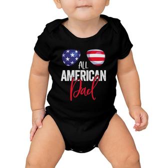 Family Matching 4Th Of July Men Dad American Flag Baby Onesie | Mazezy
