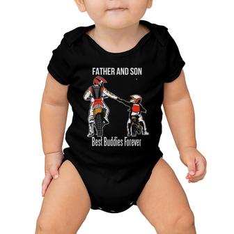 Father & Son Motocross Dirt Bike Motorcycle Gift Baby Onesie | Mazezy