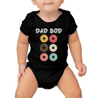 Father's Day Gift Dad Bod Donuts Mens Father Grandpa Baby Onesie | Mazezy