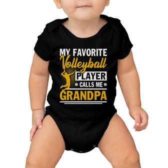 Father's Day My Favorite Volleyball Player Calls Me Grandpa Baby Onesie | Mazezy