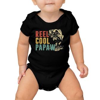 Father's Day S Vintage Fishing Reel Cool Papaw Baby Onesie | Mazezy