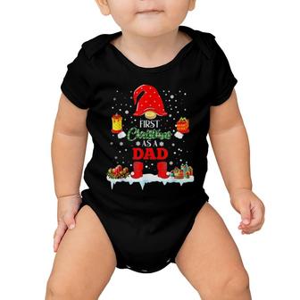 First Christmas As A Dad Father Garden Gnome Xmas 2021 Baby Onesie | Mazezy