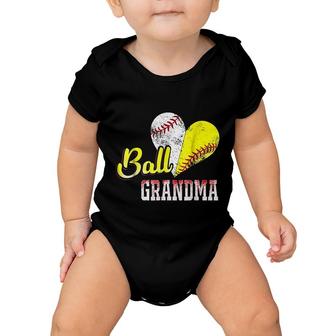 Funny Ball Grandma Baseball Softball Baby Onesie | Mazezy