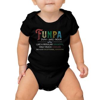 Funny Funpa Definition For Grandpa Grandfather Father's Day Baby Onesie | Mazezy
