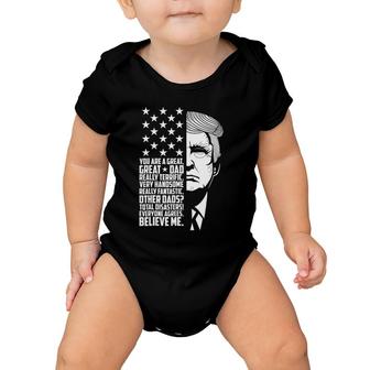 Funny Great Dad Donald Trump Father's Day Gift Baby Onesie | Mazezy