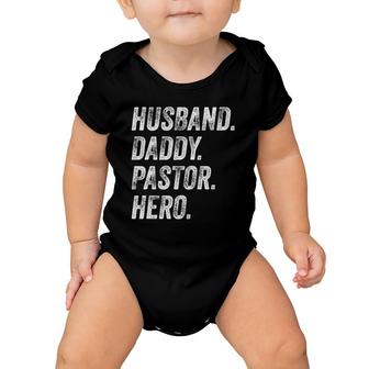 Funny Husband Daddy Pastor Appreciation Gift Preacher Men Baby Onesie