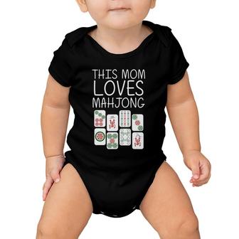 Funny Mahjong Gift For Mom Mother Tile Game Lover Players Baby Onesie | Mazezy
