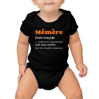 Funny Memere Definition Gift For French Grandmother Baby Onesie | Mazezy