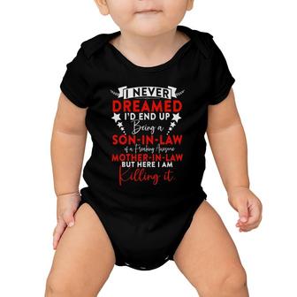 Funny Son In Law Birthday Gift Ideas Awesome Mother In Law Baby Onesie | Mazezy