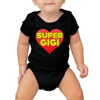 Funny Superhero Super Gigi Mother's Day Hero Baby Onesie | Mazezy