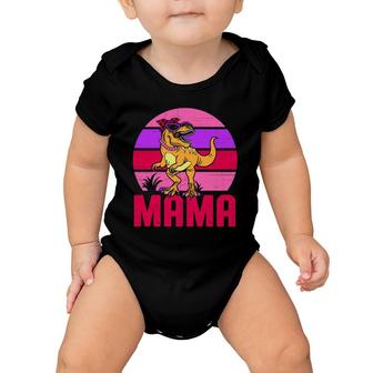 Funny Womens Mama Saurusrex Dinosaur Mother's Day Baby Onesie | Mazezy
