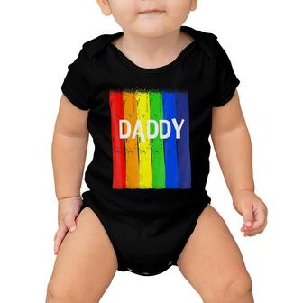 Gay Daddy Rainbow Lgbt Pride Month Baby Onesie | Mazezy