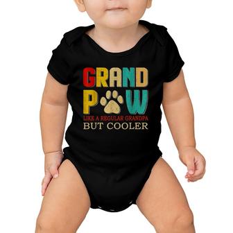 Grandpaw Like A Regular Grandpa But Cooler Retro Vintage Baby Onesie | Mazezy