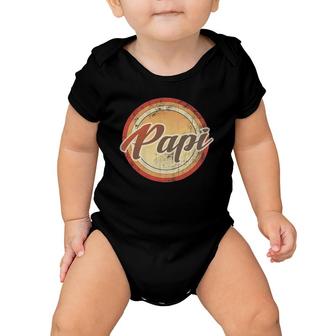 Graphic 365 Papi Vintage Retro Fathers Day Funny Men Gift Baby Onesie | Mazezy