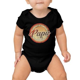 Graphic 365 Papu Vintage Retro Father's Day Funny Men Gift Baby Onesie | Mazezy