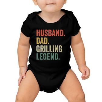 Grilling Bbq Father Funny Husband Grill Dad Legend Vintage Baby Onesie | Mazezy