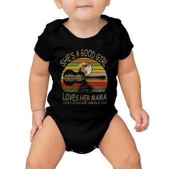 Guitar Whisper She Is A Good Girl Loves Her Mama Baby Onesie | Mazezy