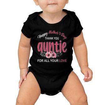 Happy Mother's Day Matching Floral Family Proud Of Auntie Baby Onesie | Mazezy
