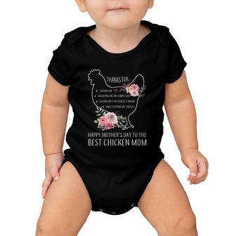 Happy Mother's Day To The Best Chicken Mom Thank For Loving Me Baby Onesie | Mazezy