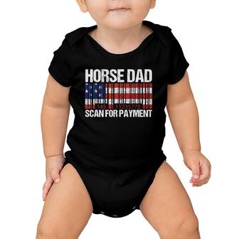 Horse Dad Scan For Payment Father's Day Baby Onesie | Mazezy