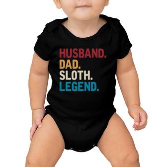 Husband Dad Sloth Legend Lazy Cute Sloth Baby Onesie | Mazezy