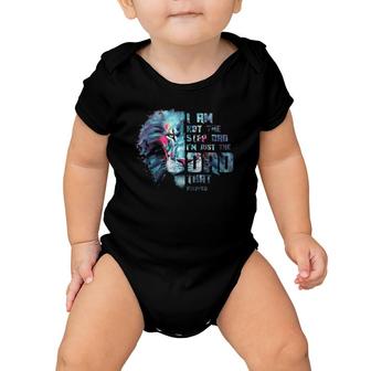 I Am Not The Step Dad I'm Just The Dad That Stepped Colorful Lion Face Baby Onesie | Mazezy