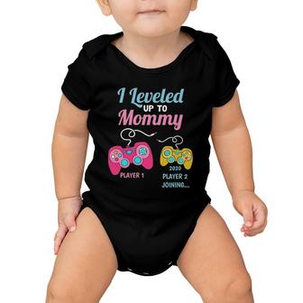 I Leveled Up To Mommy Player 2 Joining New Mom Gaming Gift Baby Onesie | Mazezy