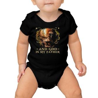 I Took A Dna Test And God Is My Father Jesus Cross Lion Christian Gift Baby Onesie | Mazezy