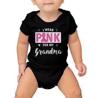 I Wear Pink For My Grandma Breast Cancer Awareness Baby Onesie | Mazezy