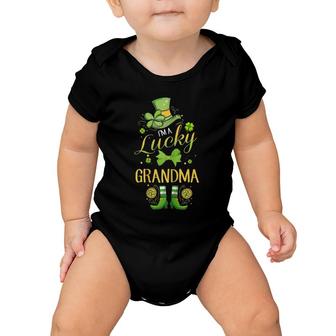 I'm A Lucky Grandma St Patty's Day Gift For Grandmother Baby Onesie | Mazezy