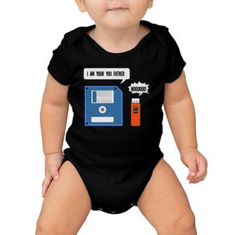 I'm Your Father Diskette Floppy Disk Usb Geek Computer Baby Onesie | Mazezy