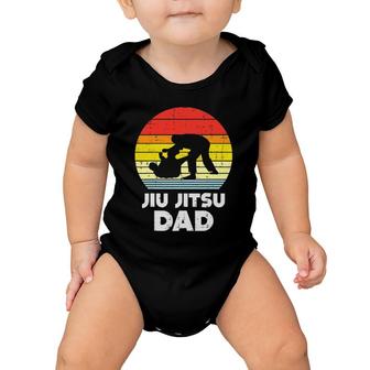 Jiu Jitsu Dad Sunset Retro Brazilian Martial Arts Men Gift Baby Onesie | Mazezy