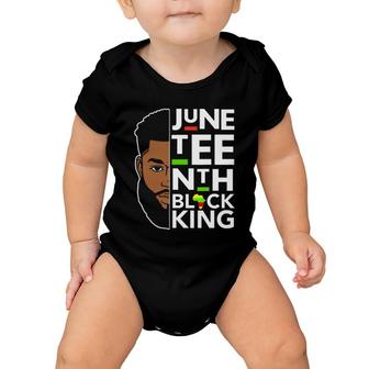Juneteenth King Melanin Father Dad Men Son Brothers Boys Baby Onesie | Mazezy
